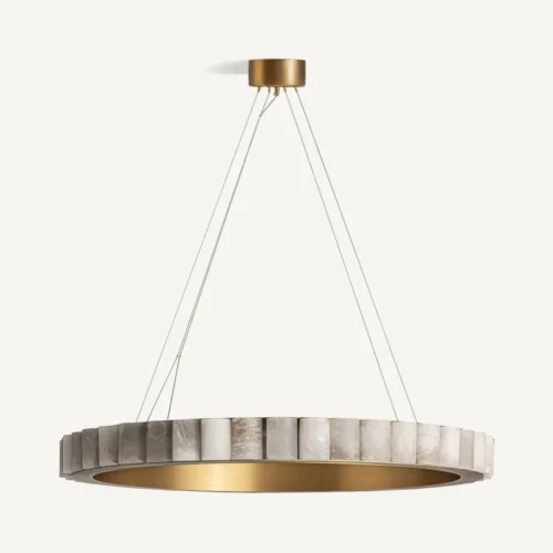 Suspension Aurea albâtre blanc et doré Vical Home — vue 3