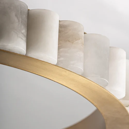Suspension Aurea albâtre blanc et doré Vical Home — vue 6