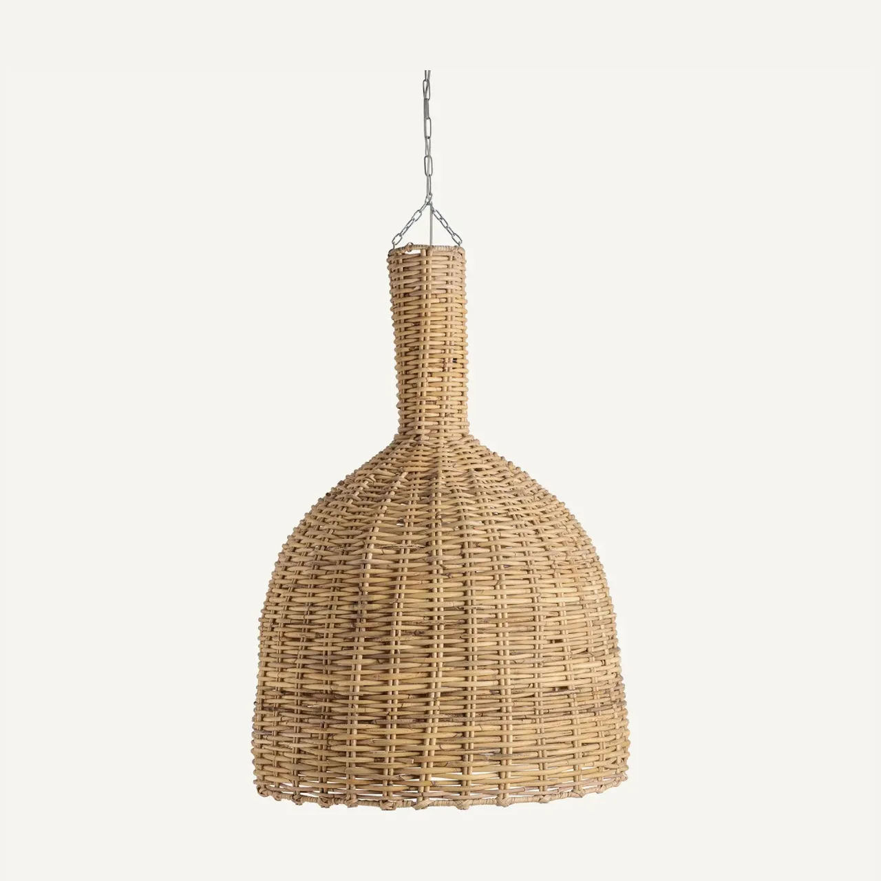 Suspension Bell rotin brun clair Vical Home