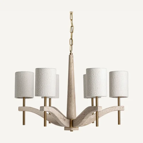 Suspension Berdaf marbre beige et doré Vical Home