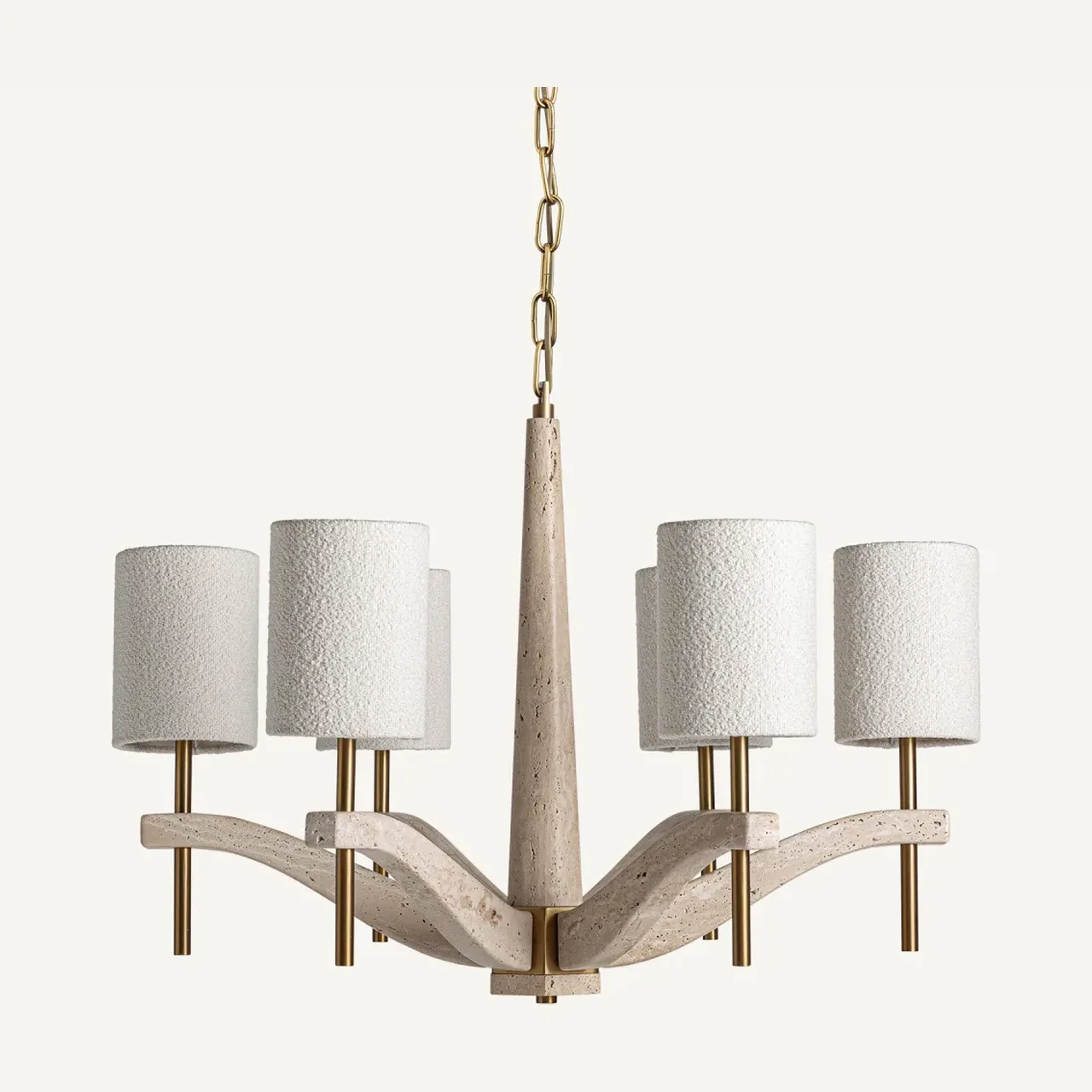 Suspension Berdaf marbre beige et doré Vical Home