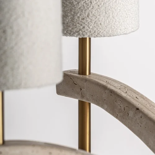 Suspension Berdaf marbre beige et doré Vical Home — vue 5