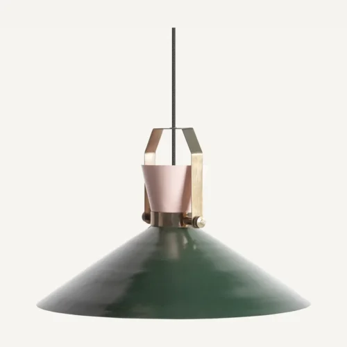 Suspension Beth fer vert et laiton rose Vical Home