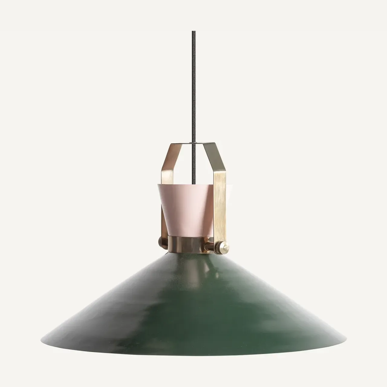 Suspension Beth fer vert et laiton rose Vical Home