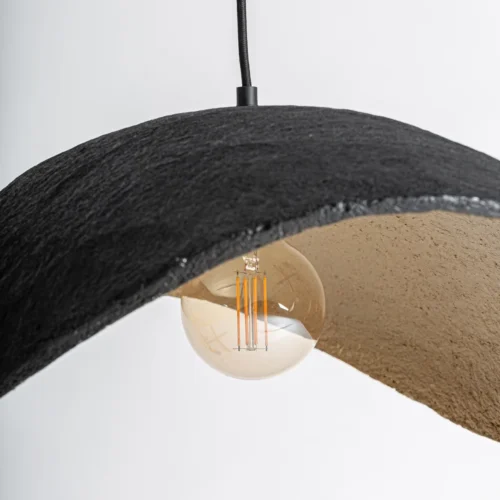 Suspension Blake fer noir et papier mâché bronze Vical Home — vue 5