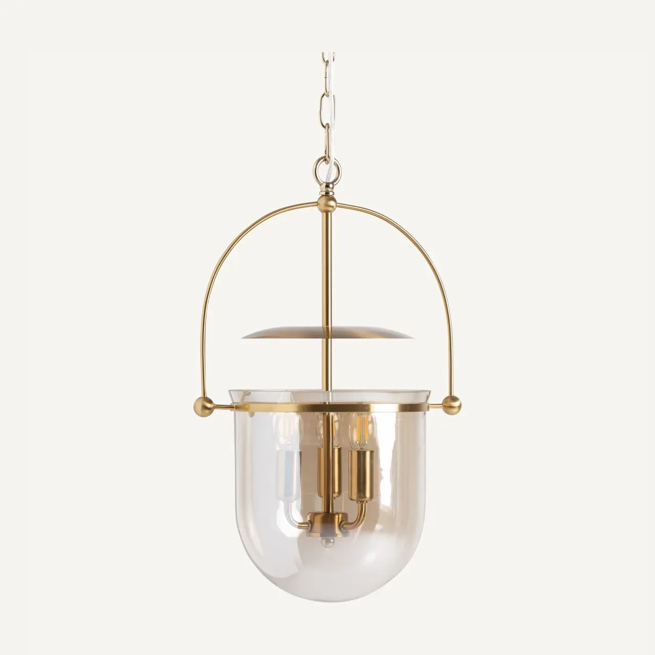 Suspension Caine verre marron fumé Vical Home