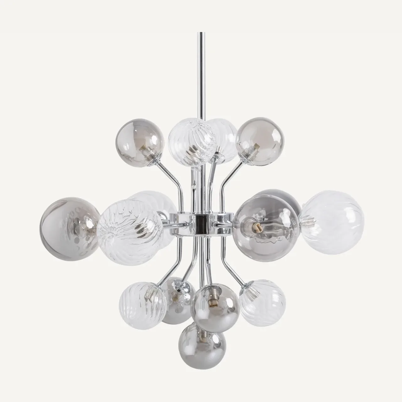 Suspension Carla verre gris fumé Vical Home