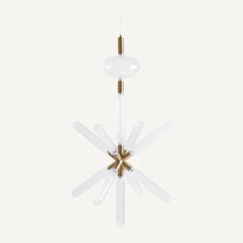 Suspension Cataline verre transparent et bronze Vical Home