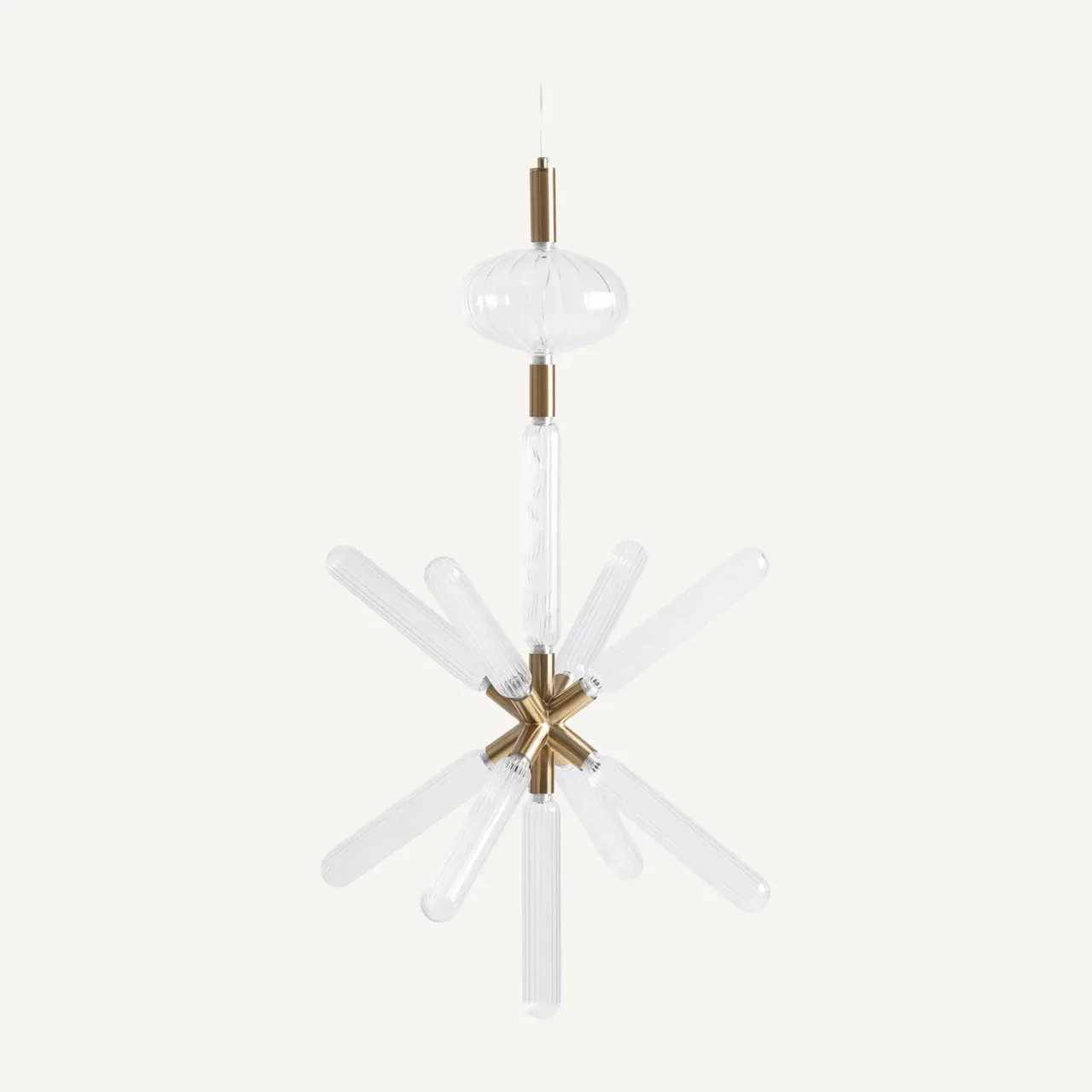 Suspension Cataline verre transparent et bronze Vical Home