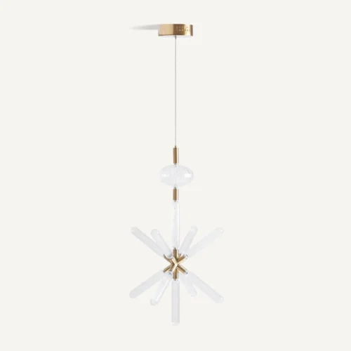 Suspension Cataline verre transparent et bronze Vical Home — vue 2