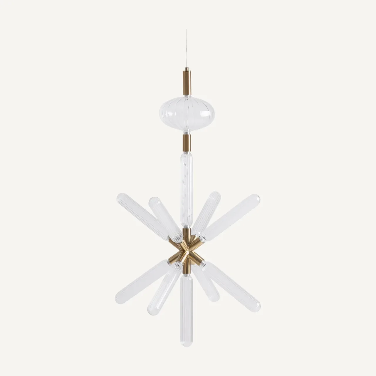 Suspension Cataline verre transparent et doré Vical Home