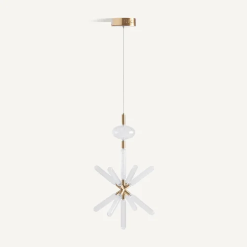 Suspension Cataline verre transparent et doré Vical Home — vue 2