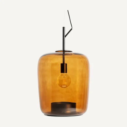 Suspension Cubik verre ambré Vical Home