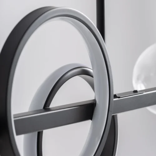 Suspension Daria verre fumé et noir Vical Home — vue 3