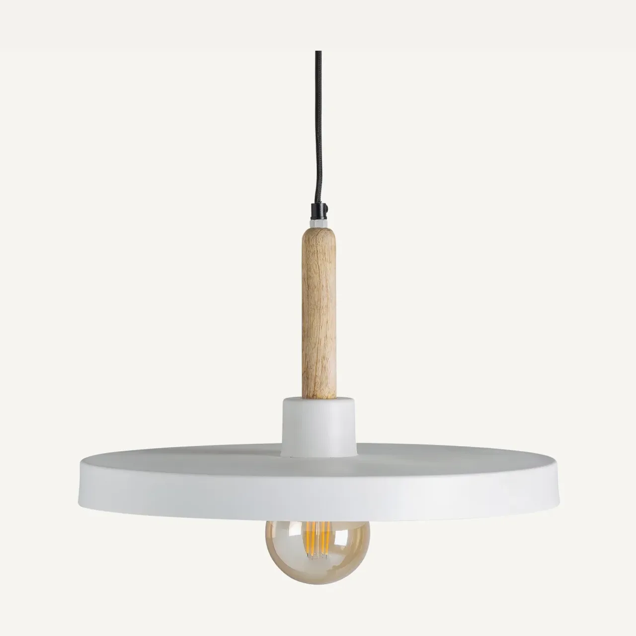 Suspension Daundef fer blanc et manguier Vical Home