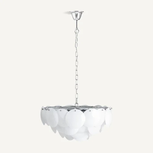 Suspension Elisha verre blanc et argent Vical Home — vue 2