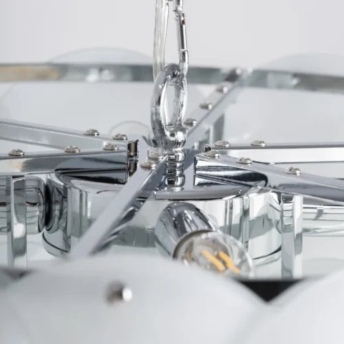 Suspension Elisha verre blanc et argent Vical Home — vue 5