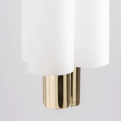 Suspension Evalene verre blanc et doré Vical Home — vue 3