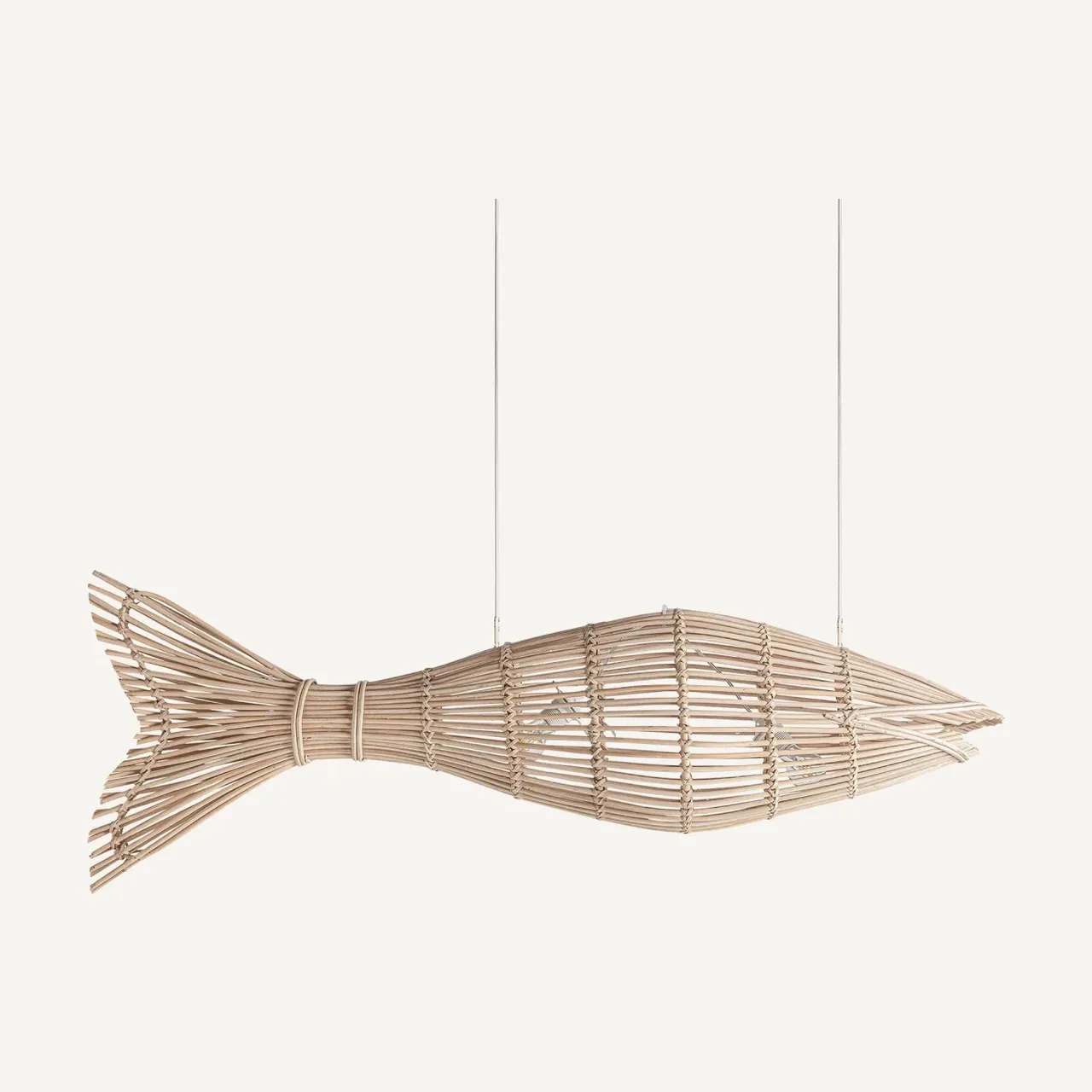 Suspension Fish rotin marron 150 cm Vical Home
