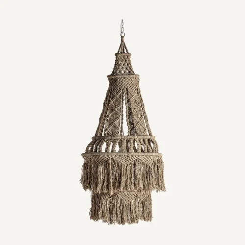 Suspension Frohn coton marron Vical Home