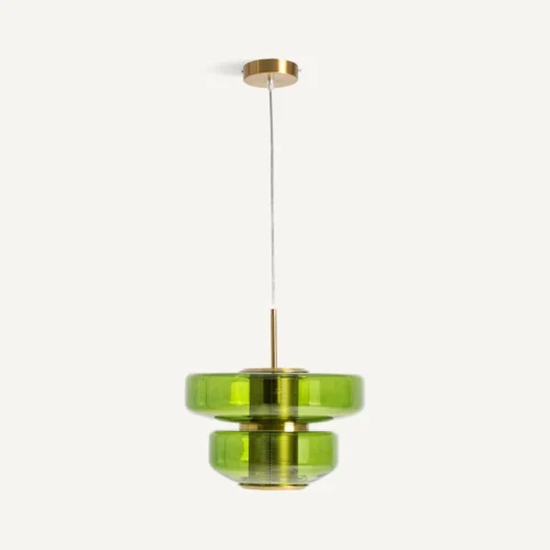 Suspension Gala verre vert et doré Vical Home — vue 2