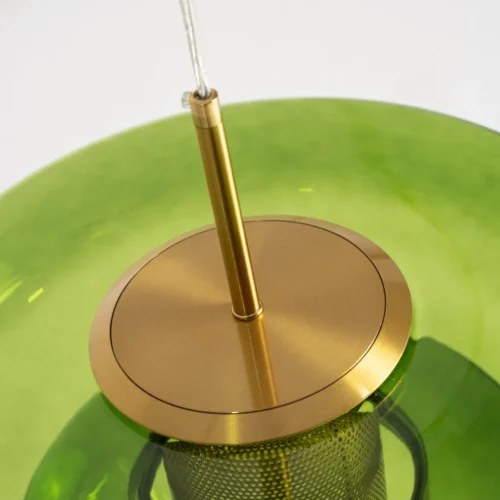 Suspension Gala verre vert et doré Vical Home — vue 3