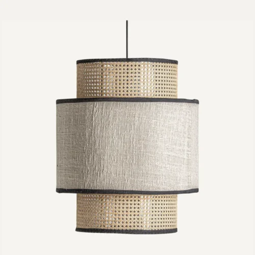 Luminaires Suspension Glesse rotin et coton Vical Home