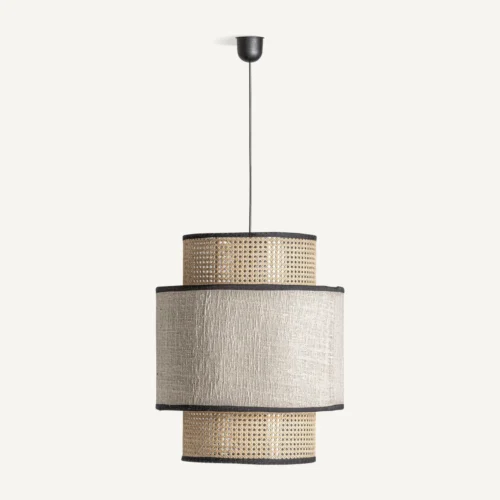 Suspension Glesse rotin et coton Vical Home — vue 2