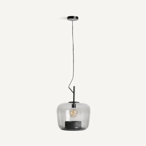 Suspension Helen verre translucide et fer noir Vical Home — vue 2