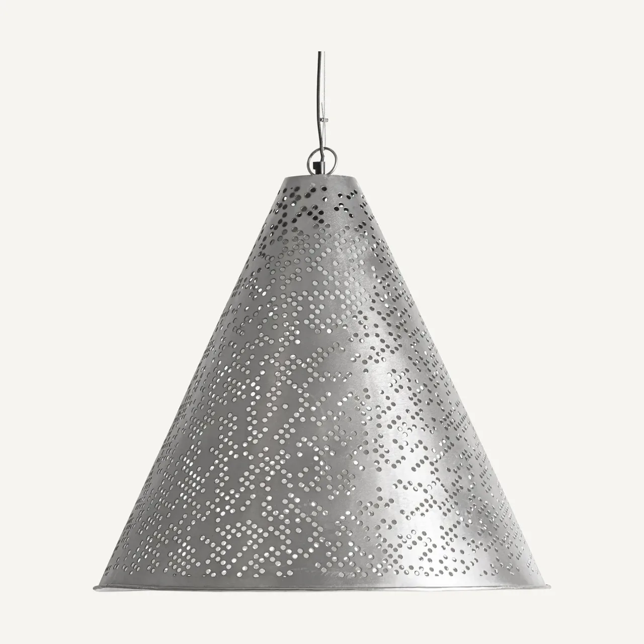 Suspension Jacquard acier argenté 60 cm Vical Home