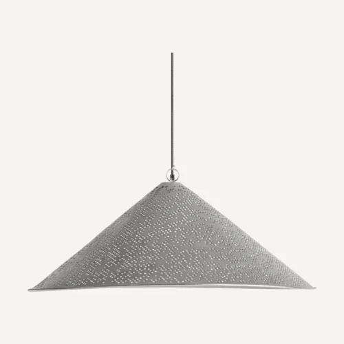Suspension Jacquard acier argenté 90 cm Vical Home