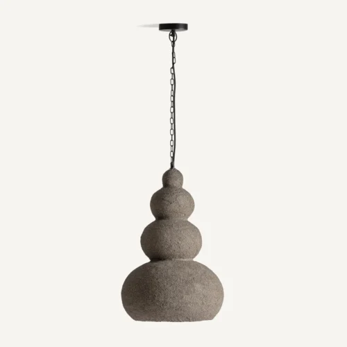 Suspension Jedrika grise papier mâché et béton Vical Home — vue 4