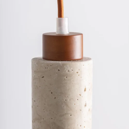 Suspension Kaple travertin beige Vical Home — vue 3