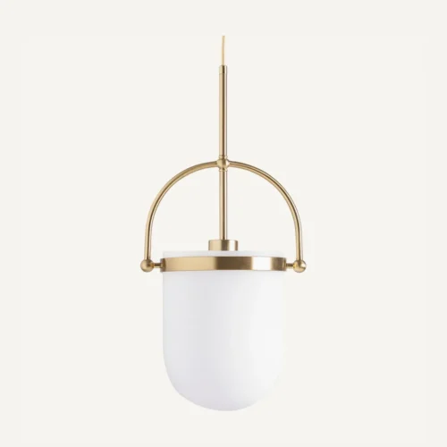 Suspension Kihe verre blanc et vieil or Vical Home