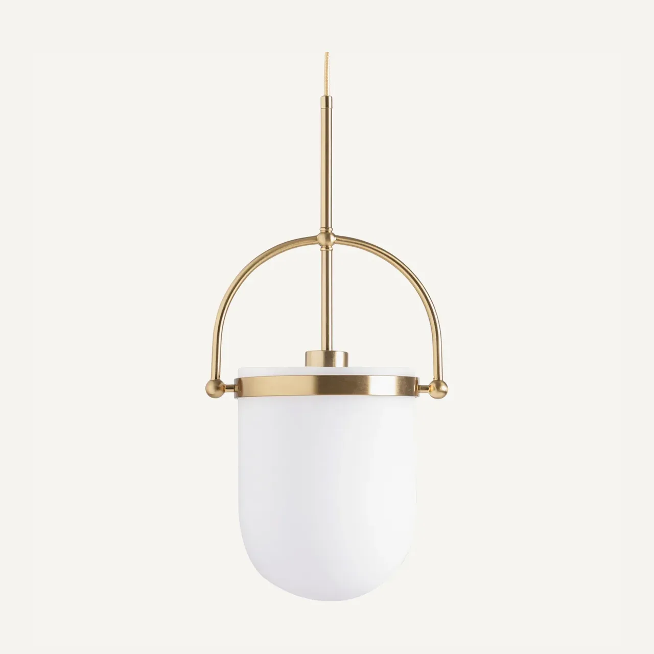 Suspension Kihe verre blanc et vieil or Vical Home
