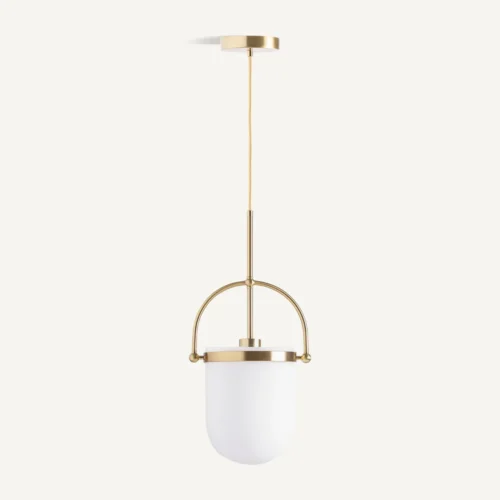 Suspension Kihe verre blanc et vieil or Vical Home — vue 2