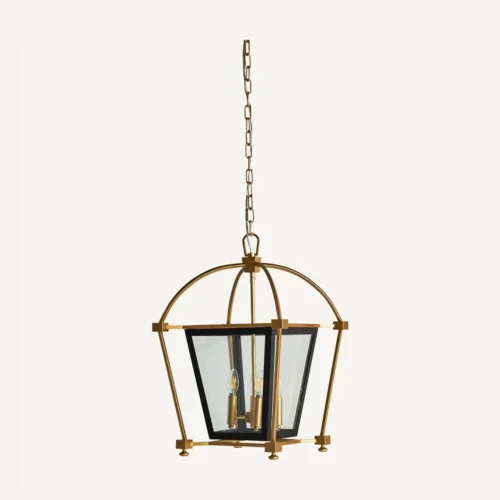 Suspension Kilsset fer noir et verre doré Vical Home