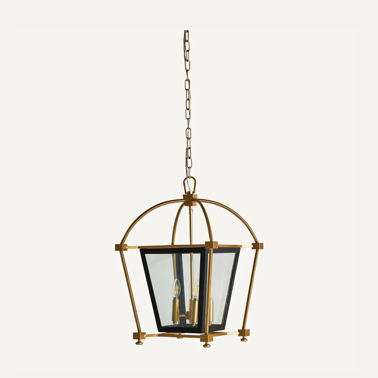 Suspension Kilsset fer noir et verre doré Vical Home