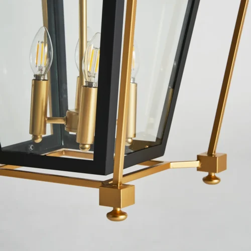 Suspension Kilsset fer noir et verre doré Vical Home — vue 3