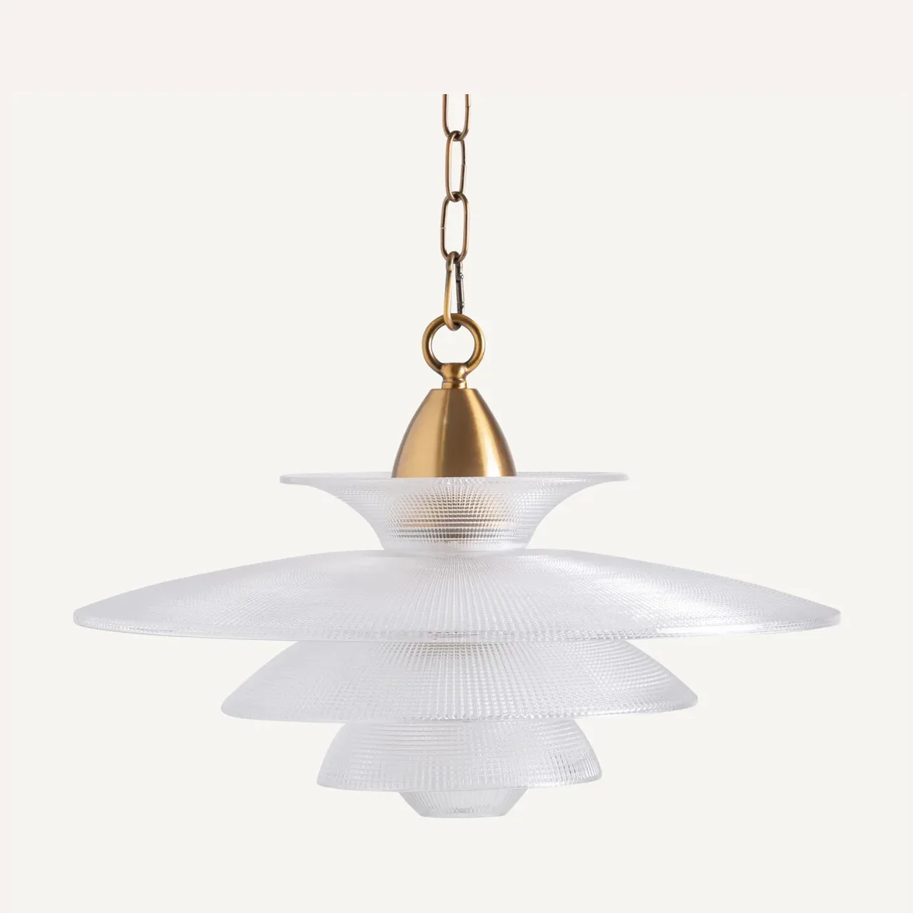 Suspension Leshenia verre texturé et cuivre Vical Home