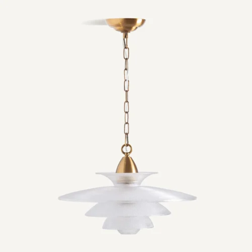 Suspension Leshenia verre texturé et cuivre Vical Home — vue 2
