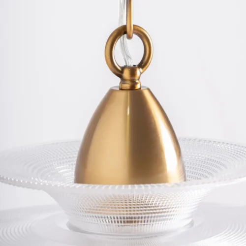 Suspension Leshenia verre texturé et cuivre Vical Home — vue 3