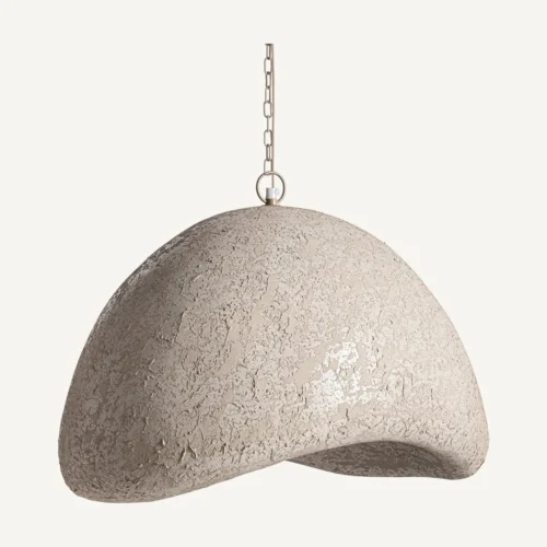 Suspension Leslaw papier mâché beige 60 cm Vical Home