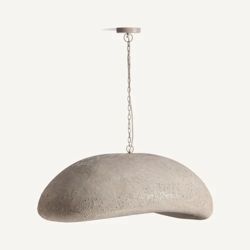 Suspension Leslaw papier mâché beige 85 cm Vical Home — vue 4
