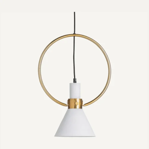 Suspension Lupstein fer blanc et doré Vical Home