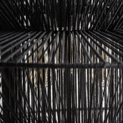 Suspension métal noir et coton Vical Home — vue 5