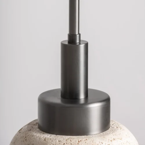 Suspension Meyrin marbre beige et laiton argenté Vical Home — vue 3