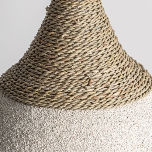Suspension Nyland résine crème et jute 42 cm Vical Home — vue 3
