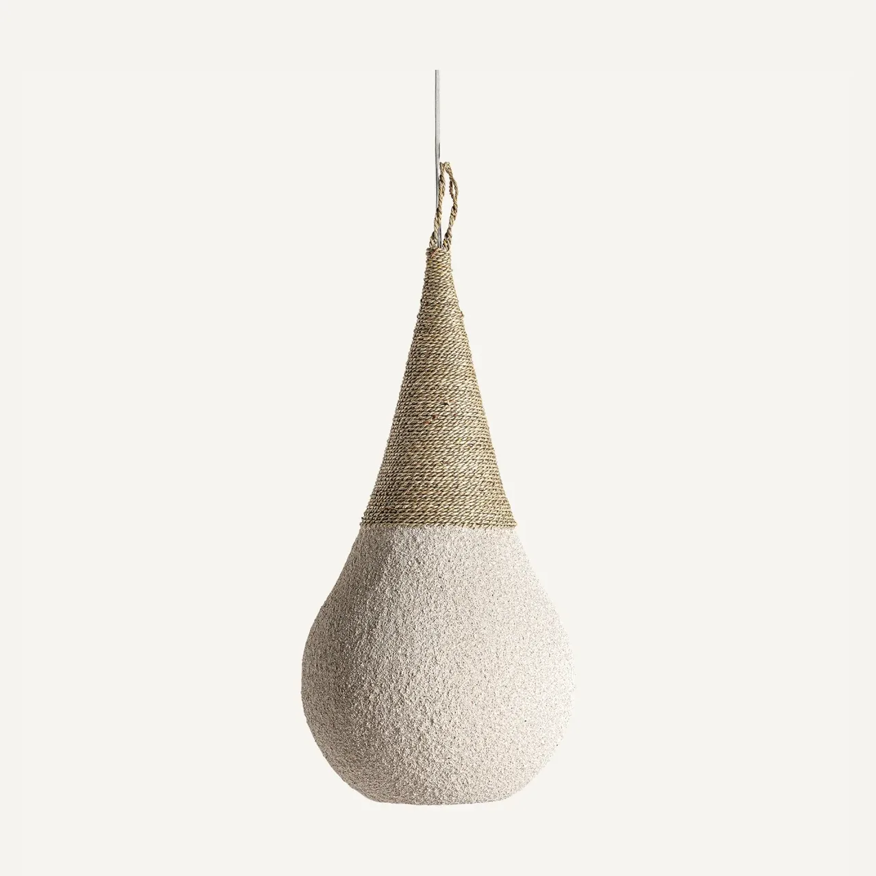 Suspension Nyland résine crème et jute 44 cm Vical Home