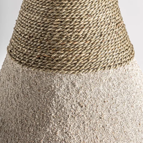 Suspension Nyland résine crème et jute 44 cm Vical Home — vue 3